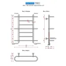 Полотенцесушитель водяной Ростела Трио 600x700/7 1/2" нижнее подключение
