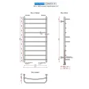 Полотенцесушитель водяной Ростела Соната 4+ 500x1000 1/2" нижнее подключение