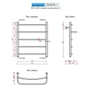 Полотенцесушитель водяной Ростела Соната+ 500x600 1" нижнее подключение