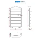 Полотенцесушитель водяной Ростела Соната+ 500x900 1" нижнее подключение
