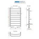 Полотенцесушитель водяной Ростела Соната 3+ 500x900 1/2" нижнее подключение