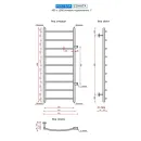 Полотенцесушитель водяной Ростела Соната 400x1000/9 1" боковое подключение