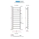 Полотенцесушитель водяной Ростела Соната 400x1200/11 1" боковое подключение