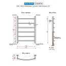 Полотенцесушитель водяной Ростела Соната 400x600/6 1/2" нижнее подключение
