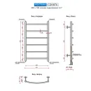 Полотенцесушитель водяной Ростела Соната 400x700/6 1/2" нижнее подключение