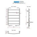 Полотенцесушитель водяной Ростела Соната 500x700/6 1/2" нижнее подключение