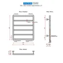 Полотенцесушитель водяной Ростела Соло 500x600/6 нижнее подключение