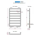 Полотенцесушитель водяной Ростела Соло 500x800/8 нижнее подключение