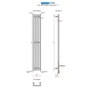 Полотенцесушитель водяной Ростела Слим 180x1500/4 черный
