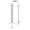 Полотенцесушитель водяной Ростела Слим 120х1500/3 белый