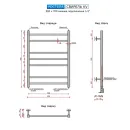 Полотенцесушитель водяной Ростела Свирель V Квадрат 500x700 1/2" нижнее подключение