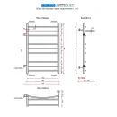 Полотенцесушитель водяной Ростела Свирель ДУ-32 D+ 500x800/10 1.1/4" боковое левое подключение
