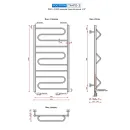 Полотенцесушитель водяной Ростела Танго 3 500x1000 1/2" нижнее подключение