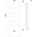 Полотенцесушитель водяной TERMINUS Авиэль 500х1200/14 1/2"  нижнее подлючение