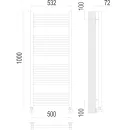 Полотенцесушитель водяной TERMINUS Аврора 500x1000/20 1/2" матовое золото, нижнее подключение