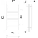 Полотенцесушитель водяной TERMINUS Аврора 400x800/8 1" боковое подключение