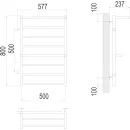Полотенцесушитель водяной TERMINUS Аврора 500x800/8 1" золото, боковое подключение