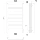 Полотенцесушитель электрический TERMINUS Аврора 500х850/8 золотой, с quick touch