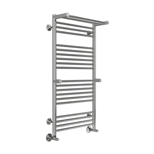 Полотенцесушитель водяной TERMINUS Аврора 500x1000/20 1/2" с 2 полками, нижнее подключение