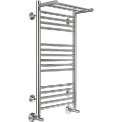 Полотенцесушитель водяной TERMINUS Аврора 400x800/16 1/2"  с полкой, нижнее подключение