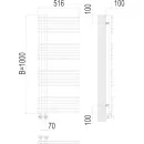 Полотенцесушитель водяной TERMINUS Астра 70x1000/20 1/2" нижнее подключение