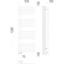 Полотенцесушитель водяной TERMINUS Астра 70x1200/24 1/2" нижнее подключение