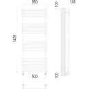 Полотенцесушитель водяной TERMINUS Ватра 500x1400/25 1/2" нижнее подключение
