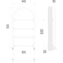 Полотенцесушитель водяной TERMINUS Версаль 500x930/4 1/2" нижнее подключение