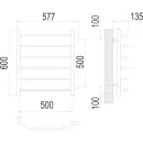 Полотенцесушитель водяной TERMINUS Виктория 500х600/6 1" боковое подключение