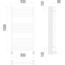 Полотенцесушитель водяной TERMINUS Грета 500x1000/13 1/2" нижнее подключение