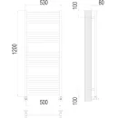 Полотенцесушитель водяной TERMINUS Грета 500x1200/15 1/2" нижнее подключение