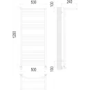 Полотенцесушитель водяной TERMINUS Енисей 500x1200/15 1/2" с полкой, нижнее подключение