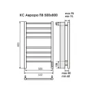 Полотенцесушитель электрический TERMINUS КС Аврора 500х800/8 с quick touch