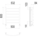 Полотенцесушитель водяной TERMINUS Классик 500x600/6 1/2" белый, нижнее подключение