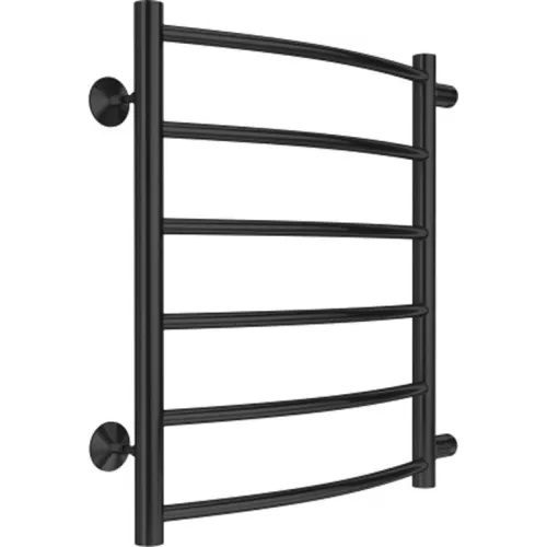 Полотенцесушитель водяной TERMINUS Классик 500x600/6 1" черный, боковое подключение