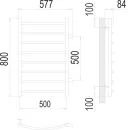 Полотенцесушитель водяной TERMINUS Классик 500x800/8 1" белый, боковое подключение