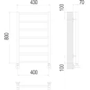 Полотенцесушитель водяной TERMINUS Контур 400x800/7 1/2" нижнее подключение