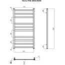 Полотенцесушитель водяной TERMINUS Ното 500x1000/10 1/2" золото, нижнее подключение
