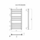 Полотенцесушитель водяной TERMINUS Ното 500x1000/10 1/2" матовое золото, нижнее подключение