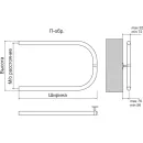 Полотенцесушитель водяной TERMINUS Эконом П-обр AISI 32x2 500x500 