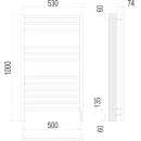 Полотенцесушитель электрический TERMINUS Сицилия 500x1000/12 с sensor quick touch