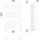 Полотенцесушитель водяной TERMINUS Сицилия 500x1000/16 1/2" нижнее подключение