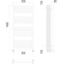 Полотенцесушитель водяной TERMINUS Сицилия 500x1400/22 1/2" нижнее подключение