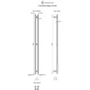 Полотенцесушитель электрический TERMINUS Стойка Duo Квадрат 70х1200 матовое золото