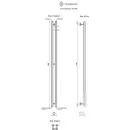 Полотенцесушитель электрический TERMINUS Стойка Duo Круг 70х1200 матовое золото
