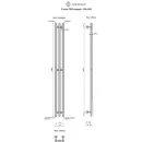 Полотенцесушитель водяной TERMINUS Стойка Trio Квадрат 120х1200 золото, нижнее подключение 