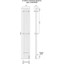 Полотенцесушитель электрический TERMINUS Стойка Quatro Круг 1600 