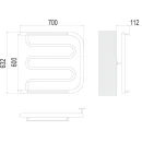 Полотенцесушитель водяной TERMINUS Фокстрот 600x700 