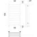 Полотенцесушитель водяной TERMINUS Хендрикс 500x1000/10 1/2" нижнее подключение