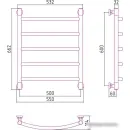 Полотенцесушитель Сунержа Галант+ 500x600 универсальное подключение 03-0200-6050